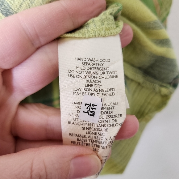 Pilcro and the Letterpress Green Plaid Short Sleeve Top - Picture 8 of 8